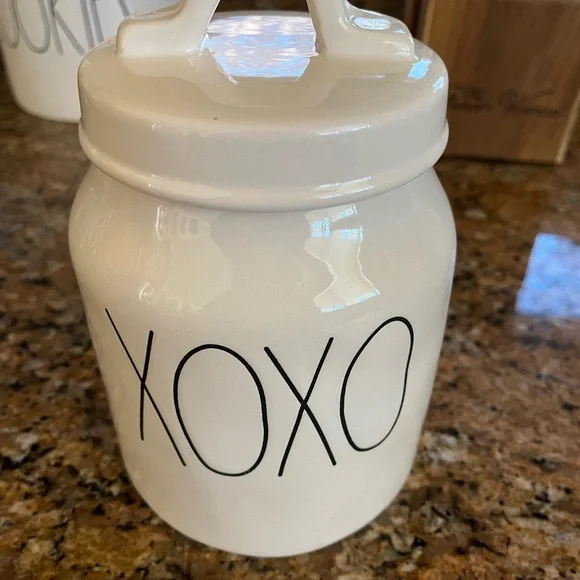 Rae Dunn XOXO Canister. Storage